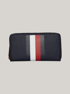 Large Stripe Wallet — Tommy Navy 1