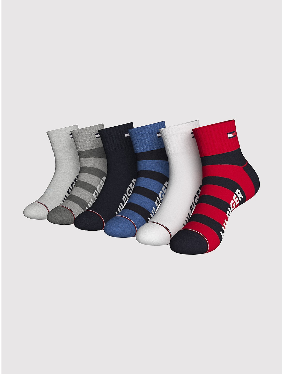 Tommy Hilfiger Men's Quarter Top Sock 6-Pack - Multi