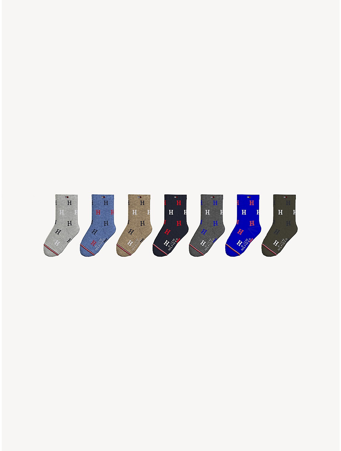 Tommy Hilfiger Boys' Babies' Sock 7-Pack - Grey - TODDLER