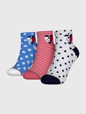 Kids\' Quarter Top Sock 3-Pack | USA Hilfiger Tommy