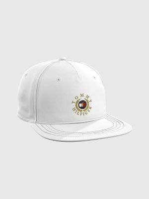 Logo Flat Brim Cap, Classic White