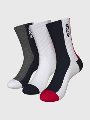 Athletic Crew Socks 3-Pack, Classic White /Multi