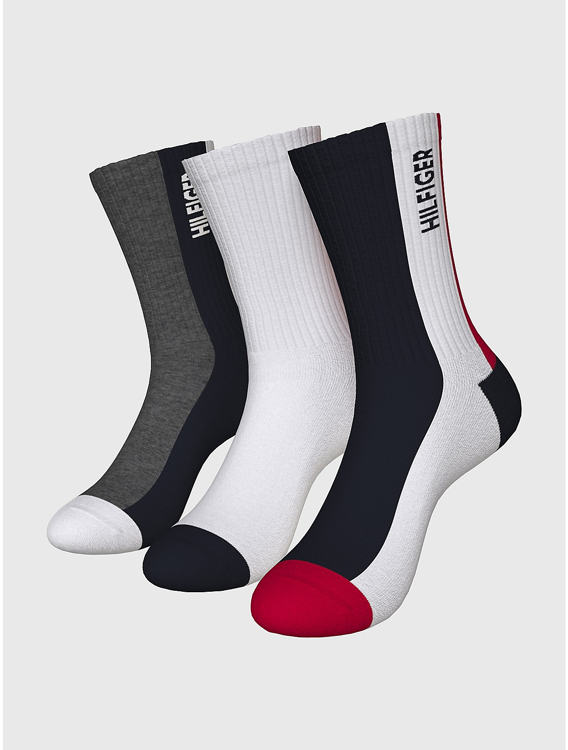 Tommy Hilfiger Men's Athletic Crew Socks 3-Pack - White