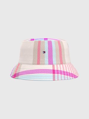 Bucket Hat - Pink/plaid - Ladies