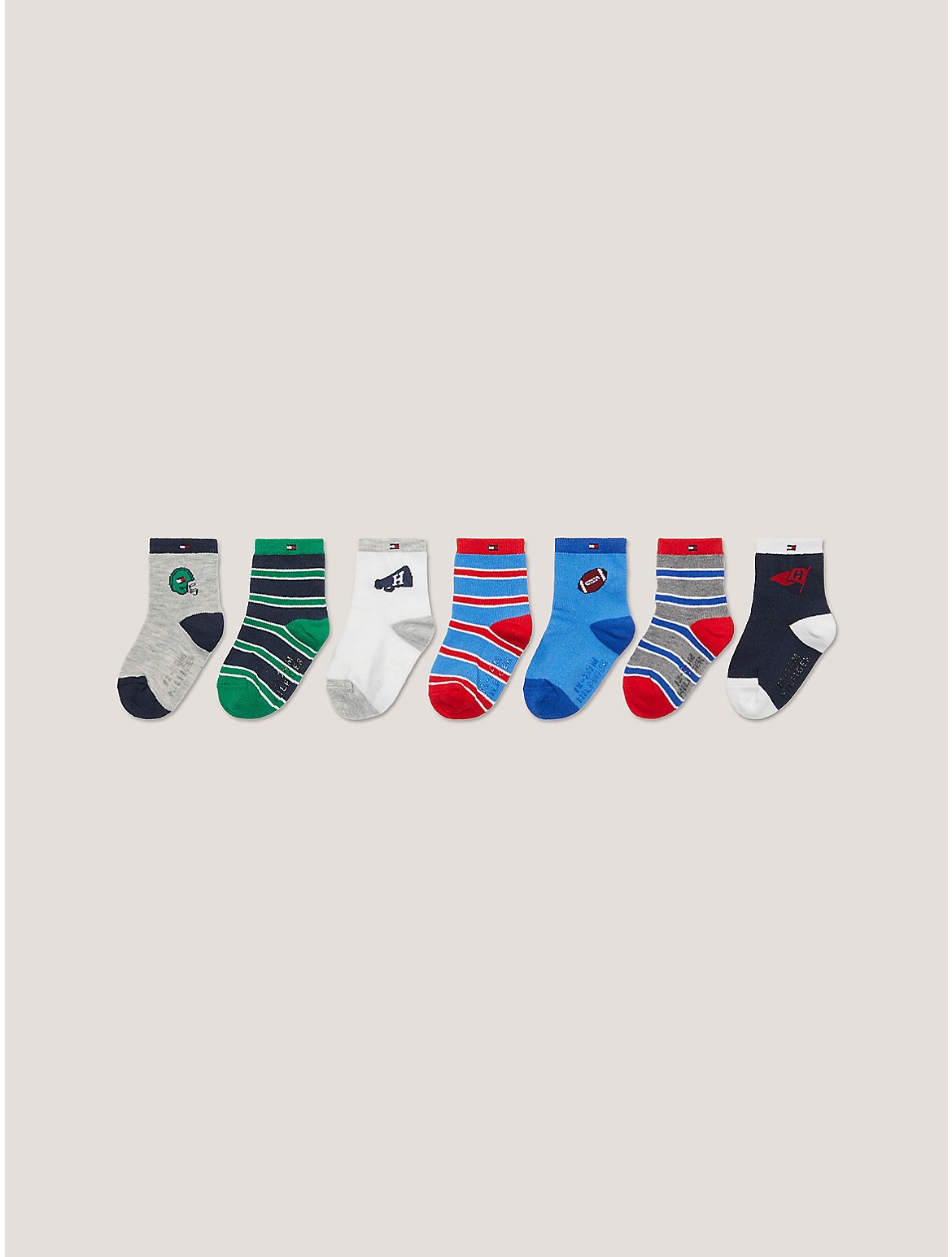 Tommy Hilfiger Boys' Babies' Sock 7-Pack - Blue - L-XL