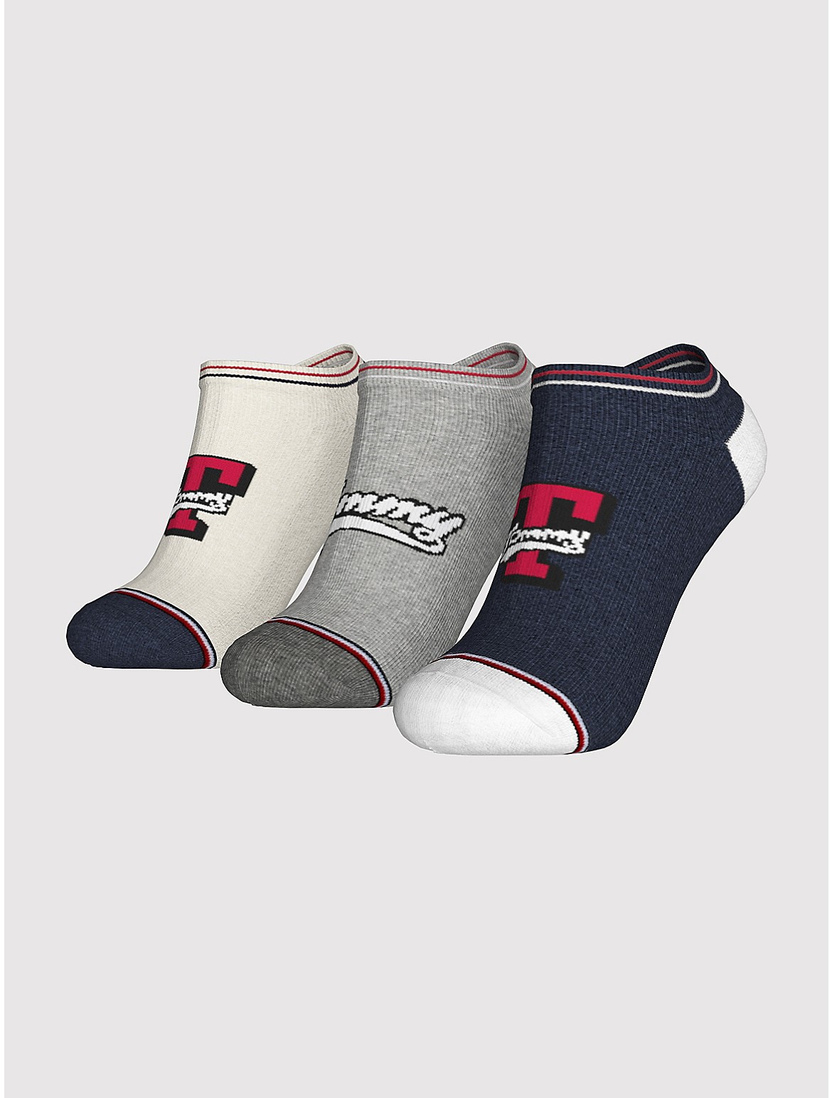 Tommy Hilfiger Girls' Kids' Ankle Sock 3-Pack - Blue - L