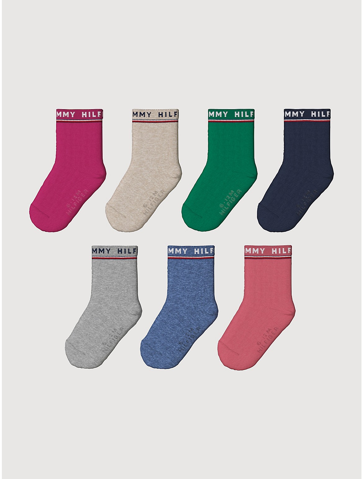 Tommy Hilfiger Girls' Babies' Sock 7-Pack - Multi - L-XL
