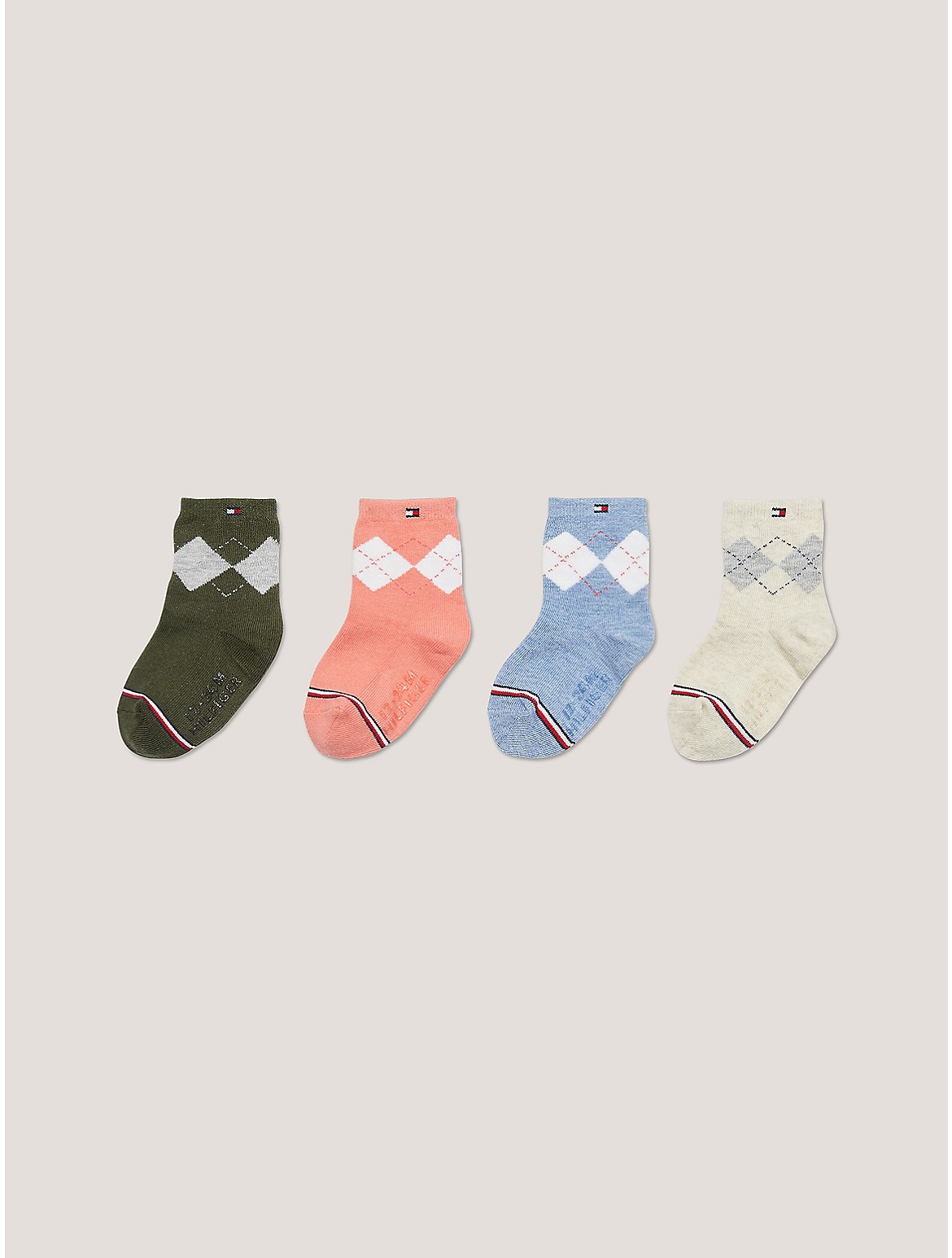 Tommy Hilfiger Girls' Babies' Sock 4-Pack - Multi - TODDLER