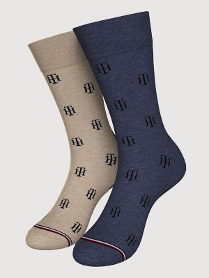 Trouser Sock 2-Pack, Dark Blue Heather/Multi