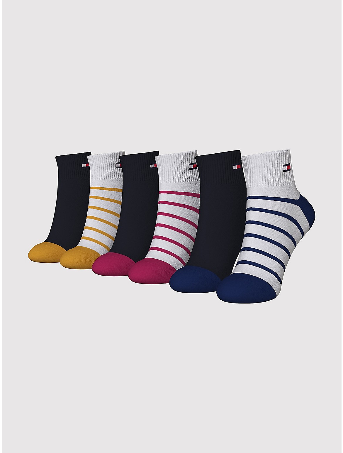 Tommy Hilfiger Women's Quarter Top Sock 6-Pack - Multi