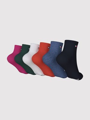 Quarter Top Sock 6-Pack, Eccentric Magenta/Multi