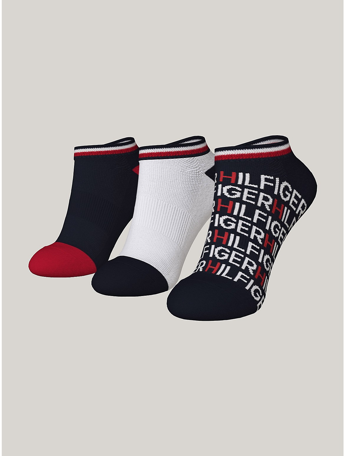 Tommy Hilfiger Women's Ankle Sock 3-Pack - Multi