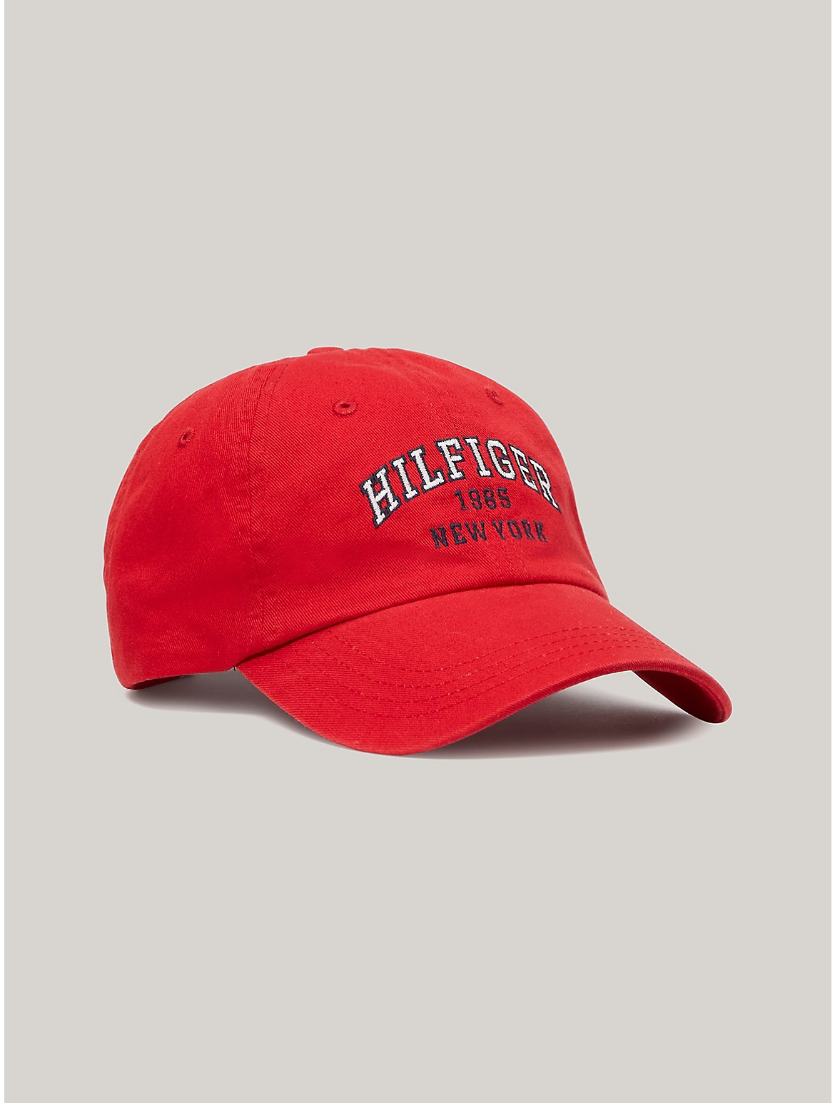 Tommy Hilfiger Varsity Logo Twill Cap In Apple Red