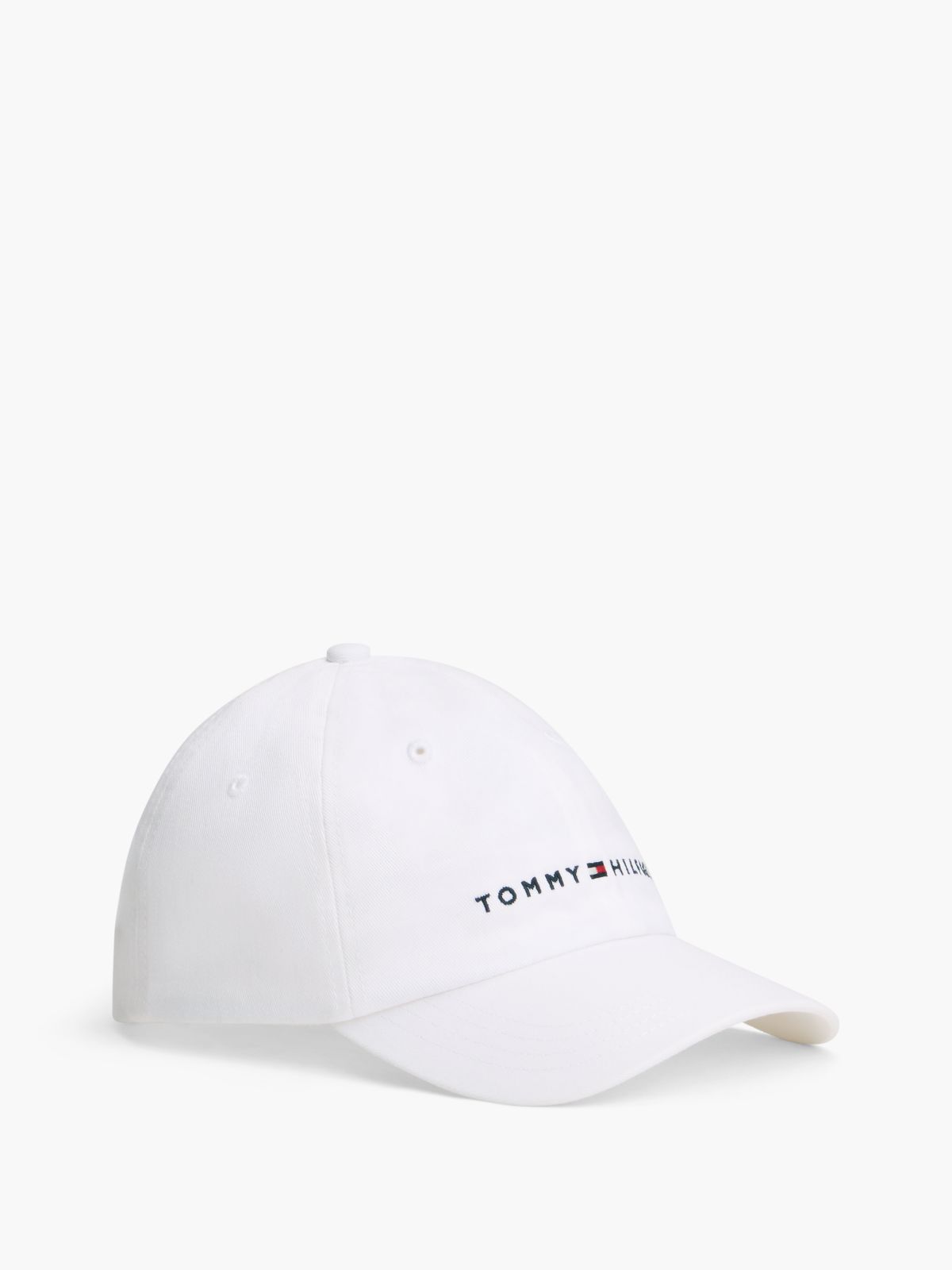 Kids' Tommy Logo Baseball Cap — Bright White