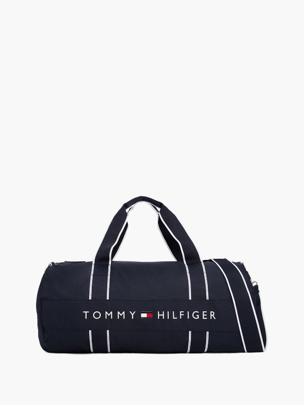 Tommy Logo Duffel Bag — Navy