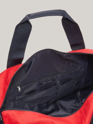 Tommy Logo Colorblock Canvas Duffle Bag