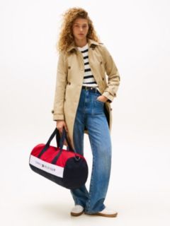 Tommy Logo Colorblock Canvas Duffel Bag — Navy / Red / White 3