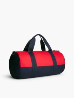 Tommy Logo Colorblock Canvas Duffel Bag — Navy / Red / White 4