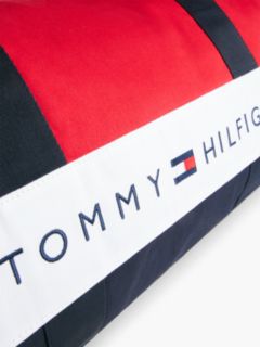 Tommy Logo Colorblock Canvas Duffel Bag — Navy / Red / White 5