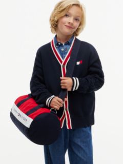 Kids' Canvas Duffle Bag — Navy/Red/White 2