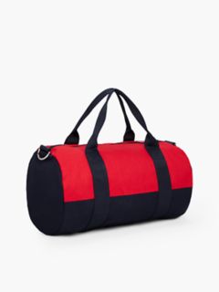 Kids' Canvas Duffle Bag — Navy/Red/White 3