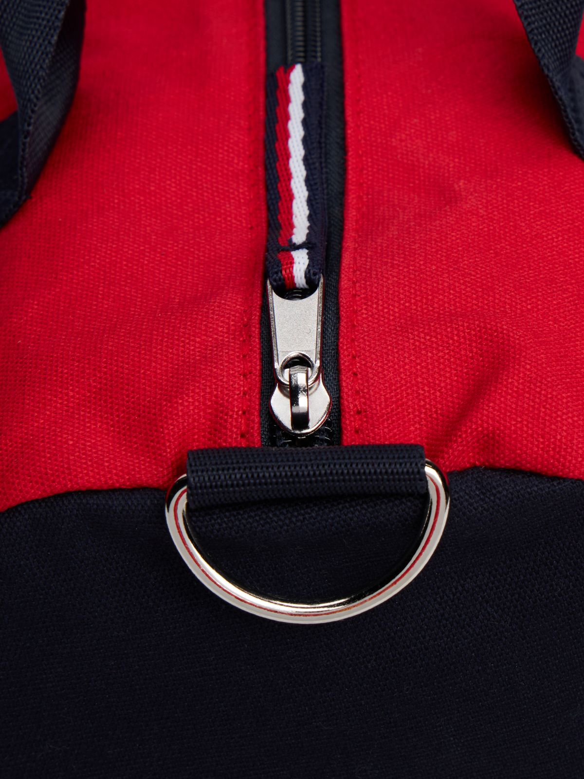 Kids' Canvas Duffle Bag — Navy/Red/White