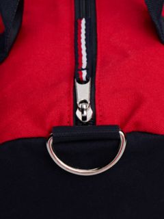 Kids' Canvas Duffle Bag — Navy/Red/White 4