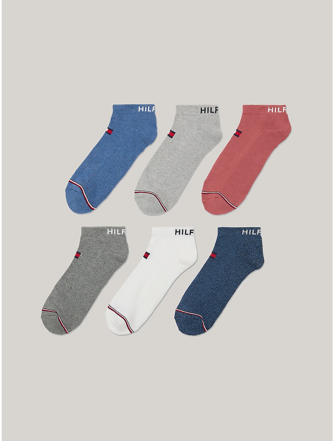 Tommy Hilfiger Men's Hilfiger Ankle Sock 6-Pack - Multi