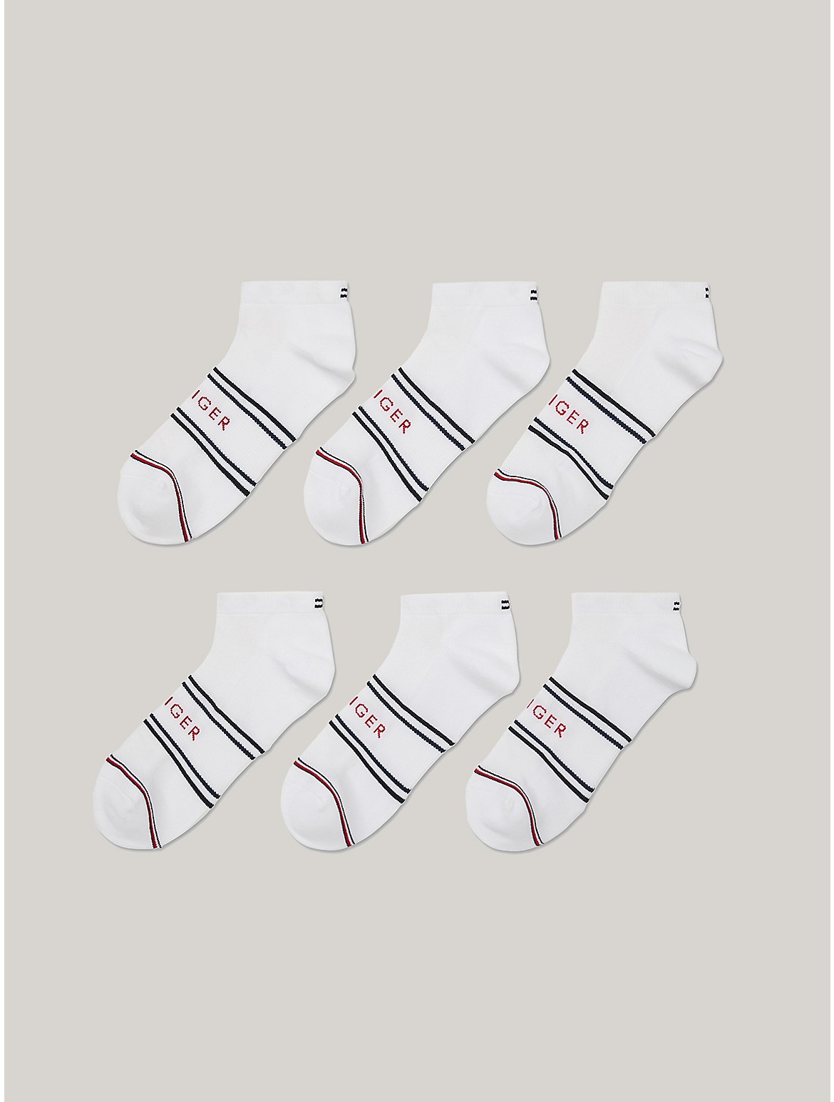 Shop Tommy Hilfiger Ankle Sock 6 In Lucent White/multi