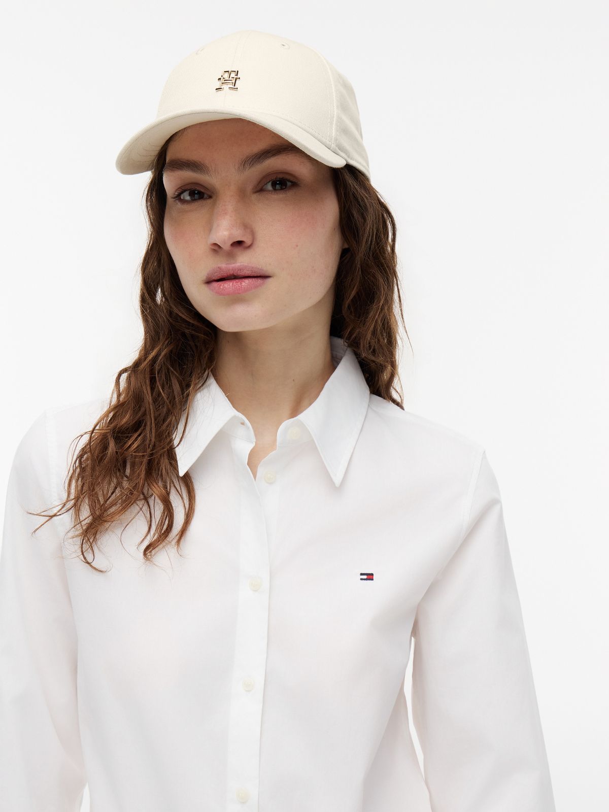 Monogram Logo Baseball Cap — Vanilla