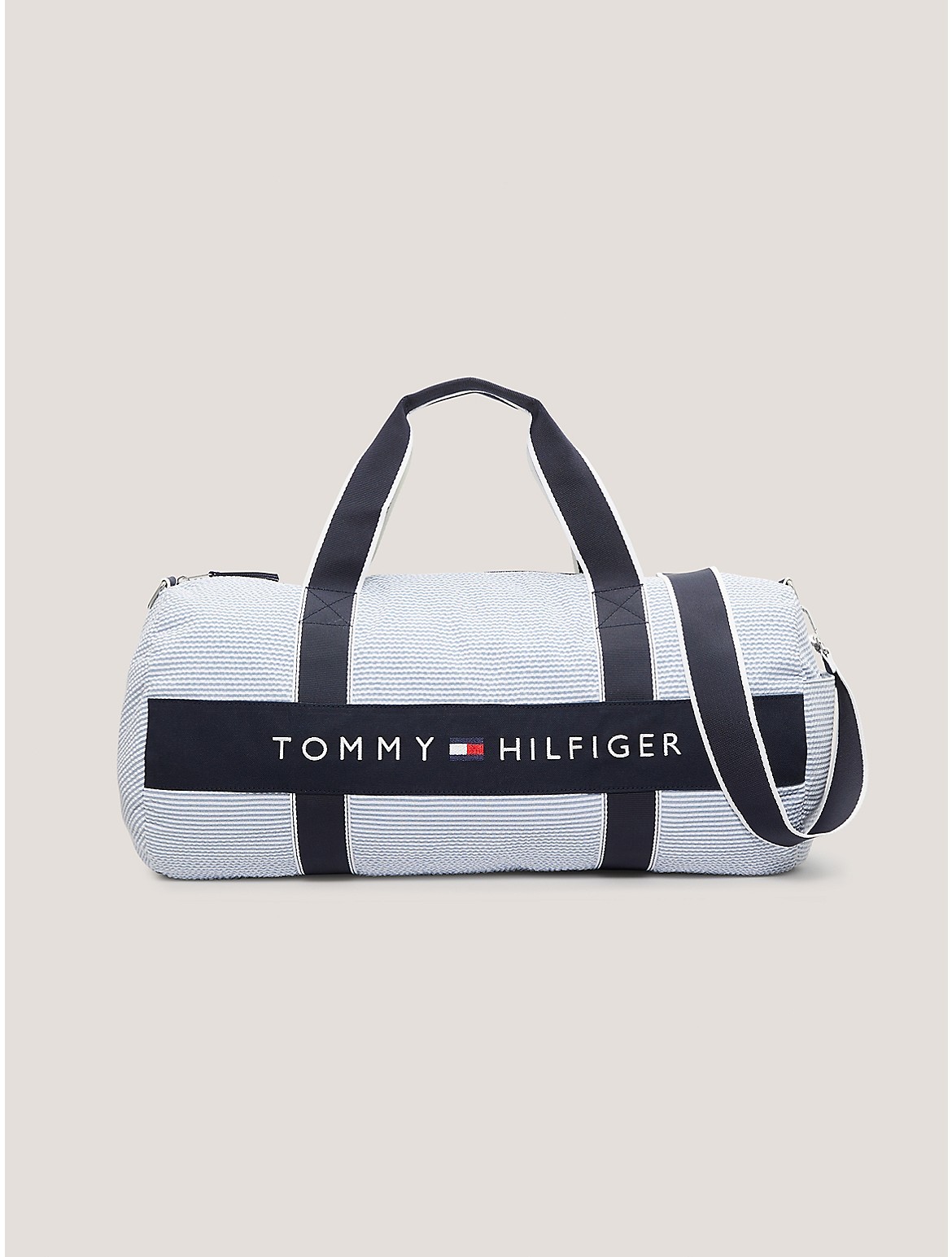 Tommy Hilfiger Men's Seersucker Logo Duffle Bag