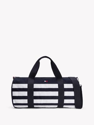 Tommy Nautical Stripe Duffel Bag, Sky Captain / White