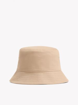 Tommy Logo Bucket Hat, Beige