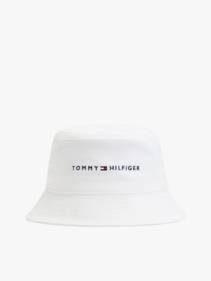 Tommy Logo Bucket Hat, Classic White