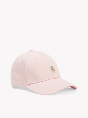 Monogram Plaque Baseball Cap, Crystal Rose