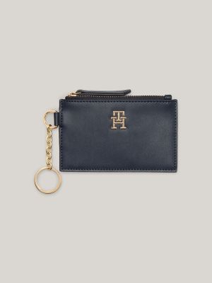 Monogram Zip Coin Purse and ID Wallet, Navy