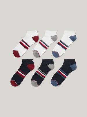 Signature Stripe Ankle Sock 6-Pack, Navy / Multi