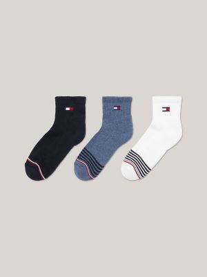 Kids Logo Quarter Top Sock 3 Pack Tommy Hilfiger