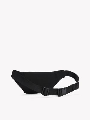 Tommy Logo Canvas Belt Bag, Black