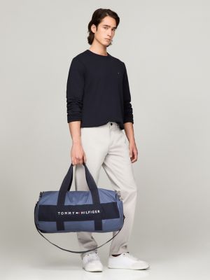 Tommy Logo Canvas Duffel, Bank Blue