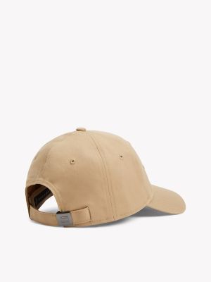 Embroidered Tommy Logo Baseball Cap, Beige