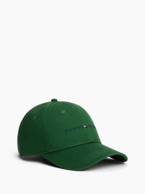 Embroidered Tommy Logo Baseball Cap, Deep Evergreen