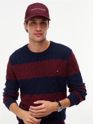 Мужская кепка Tommy Hilfiger Embroidered Tommy Logo, цвет: Бордовый — фото 4