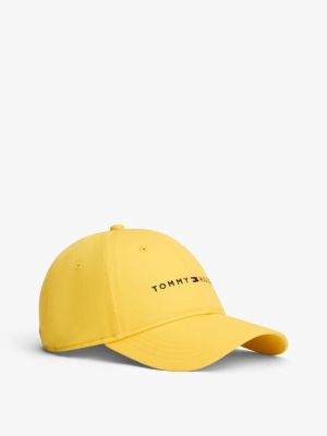 Embroidered Tommy Logo Baseball Cap, Marigold Yellow