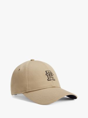 Casquette de baseball à monogramme brodé, beige