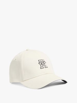 Embroidered Monogram Baseball Cap, Vanilla