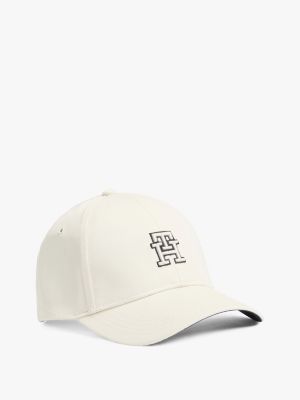 Embroidered Monogram Baseball Cap, Vanilla