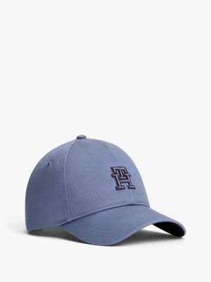 Embroidered Monogram Baseball Cap, Faded Indigo