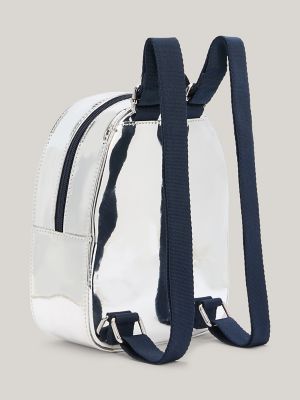 Kids' Metallic Backpack, Silver