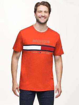 tommy jeans orange t shirt